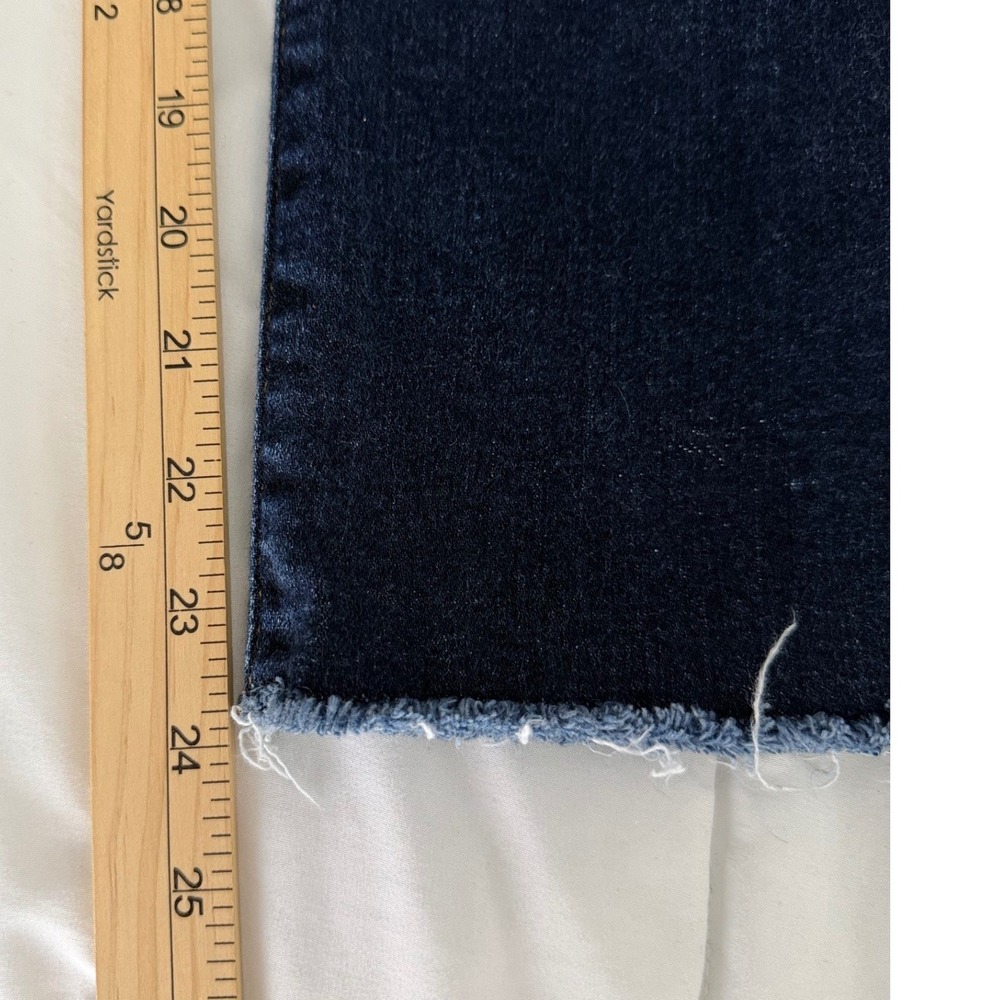 Judy Blue Dark Wash Wide Leg High Rise Raw Hem Jeans Size 16W Indigo Denim - Picture 8 of 9